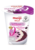 Meiji 0% Fat Acai Berry Flavoured Fat Free Yoghurt with Rice Berry and Barley 135 g.